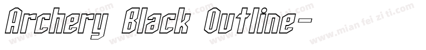 Archery Black Outline字体转换